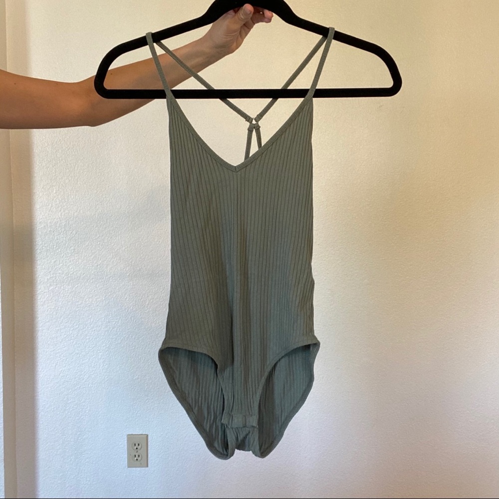 Green top shop bodysuit